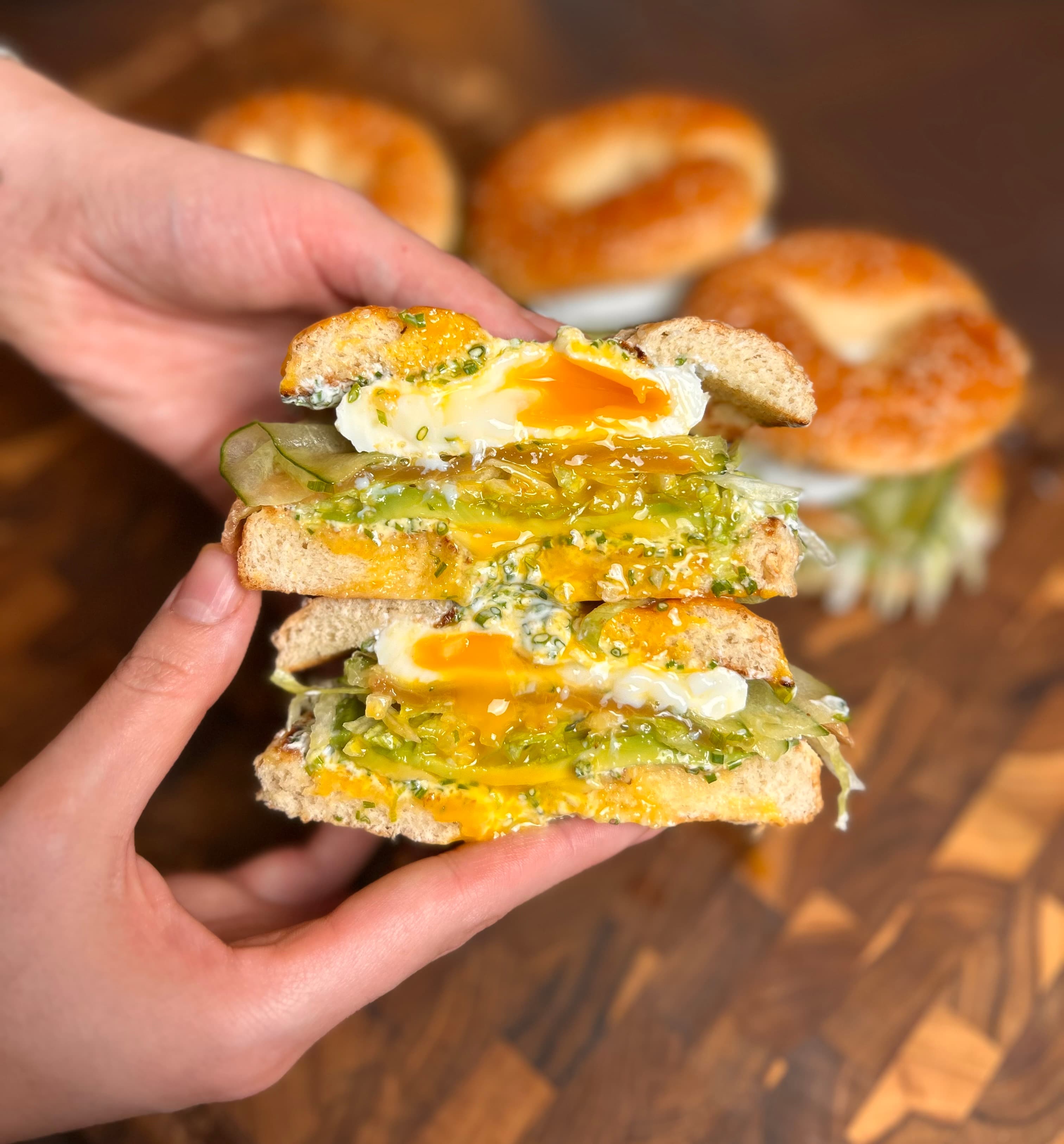 Bagel truite fumée et œuf poché 🫠🥯